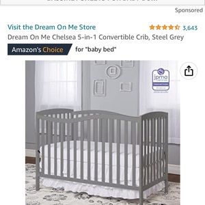 Delta Children 5 in 1 Convertible Crib. Never been used. Perfect Condition.